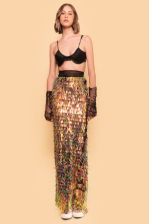 MULTICOLOR CARNIVAL SKIRT XL