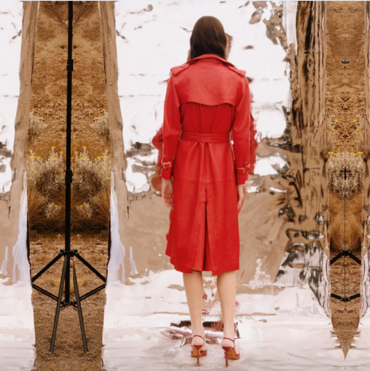 MARA LEATHER TRENCH COAT