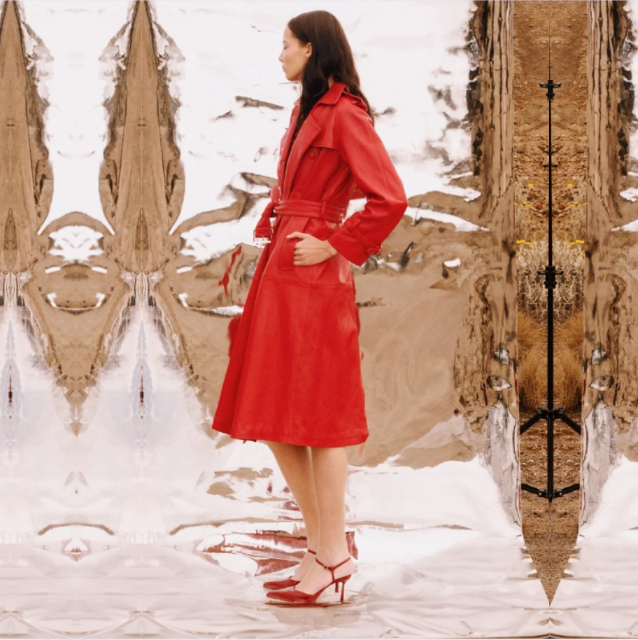 MARA LEATHER TRENCH COAT