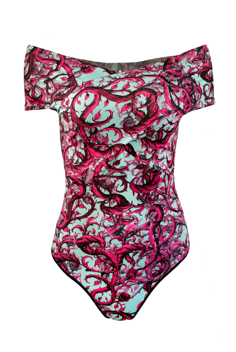 BODY SPELL OFF SHOULDER MANGA CORTA