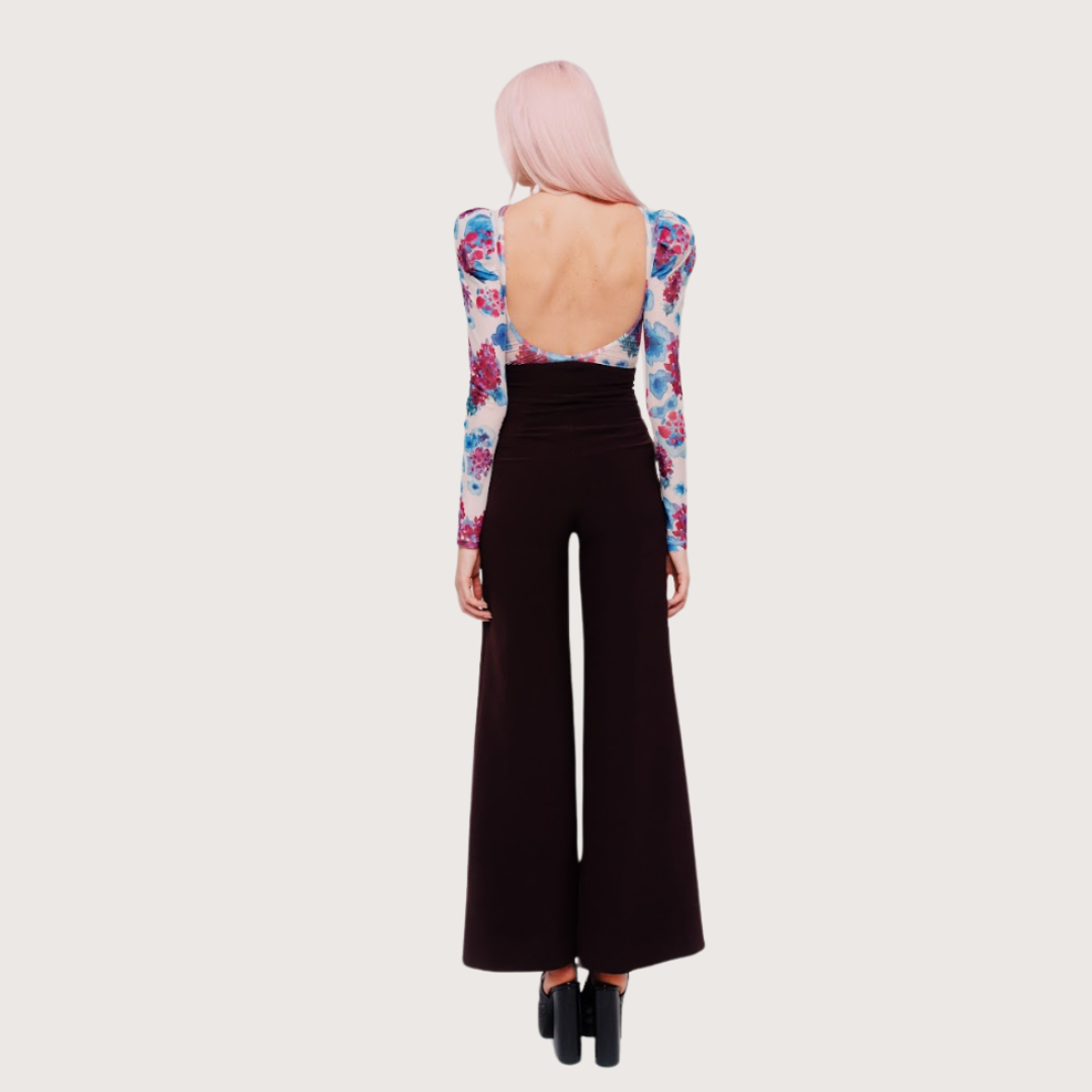 ADRIENNE BLACK PANTS & BODY LILAC